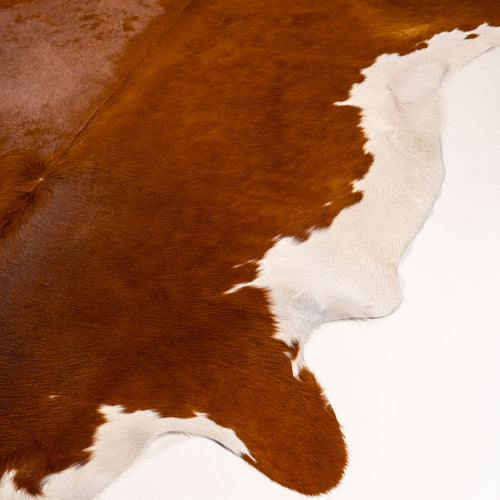 Brazilian Hereford Cowhide Rug Size 7'4" L x 7' W 7536