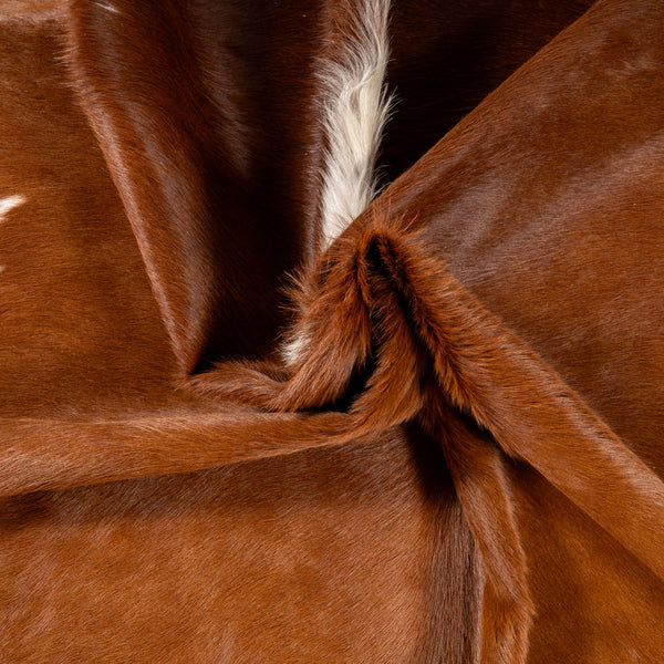 Brazilian Hereford Cowhide Rug Size 7'4" L x 7' W 7536