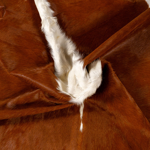 Brazilian Hereford Cowhide Rug Size 7'11" L x 7'2" W 7538