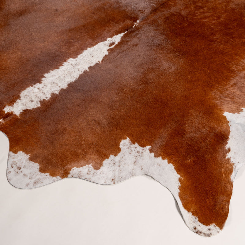 Brazilian Hereford Cowhide Rug Size 7'2" L x 7'8" W 7543