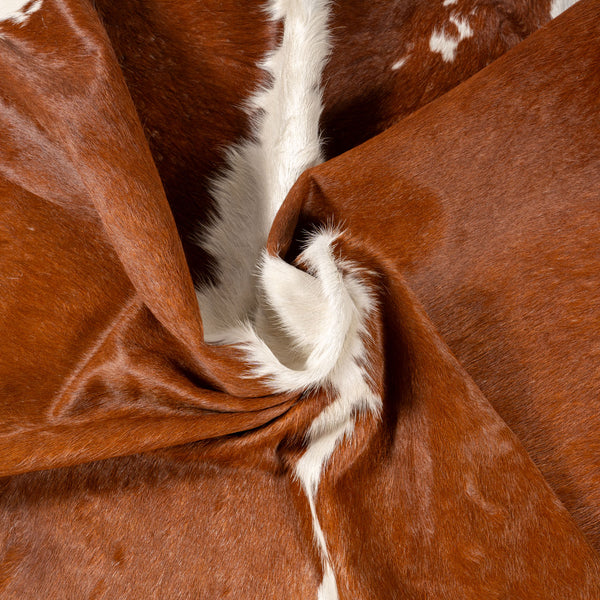 Brazilian Hereford Cowhide Rug Size 6'9" L x 6'11" W 7562