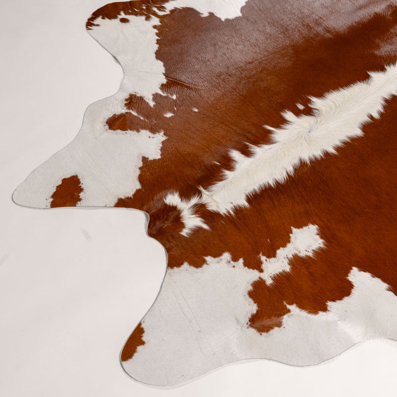 Brazilian Hereford Cowhide Rug Size 7'1" L x 6'9" W 7568