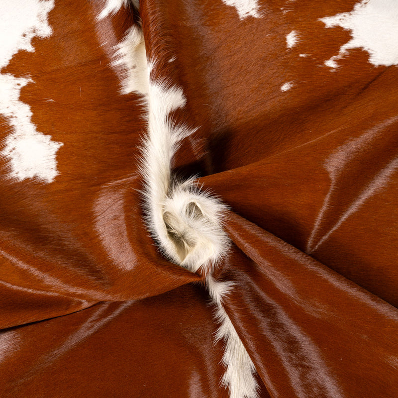 Brazilian Hereford Cowhide Rug Size 7'1" L x 6'9" W 7568