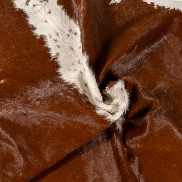 Brazilian Hereford Cowhide Rug Size 6'10" L x 6'9" W 7571