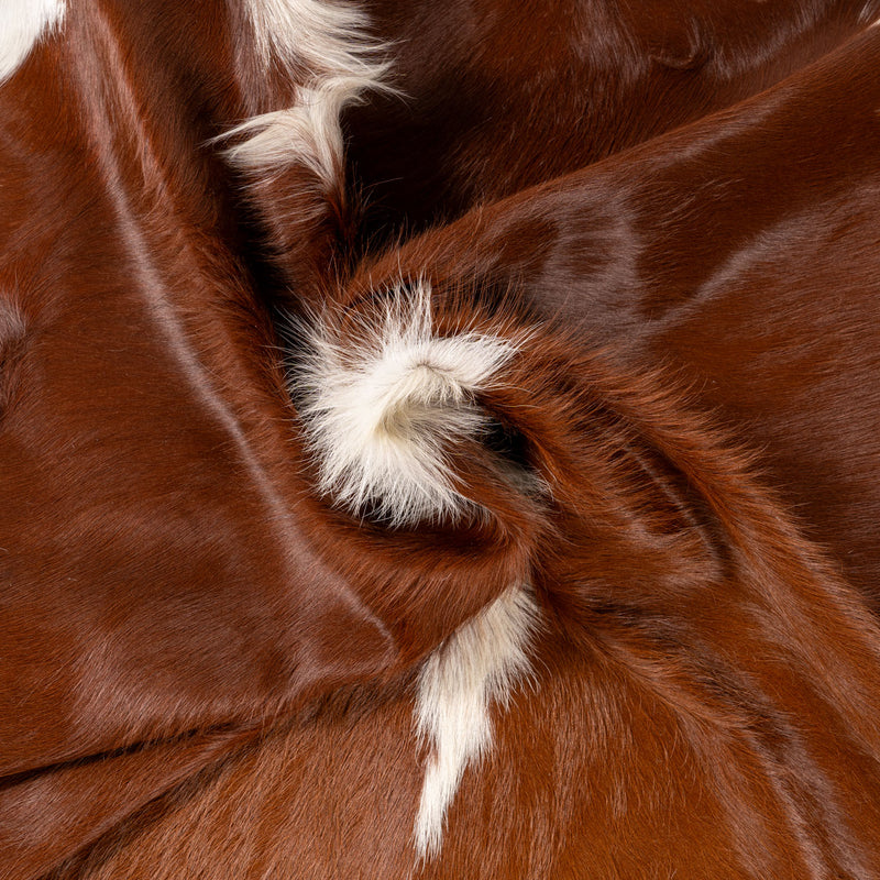 Brazilian Hereford Cowhide Rug Size 6'10" L x 6'4" W 7581