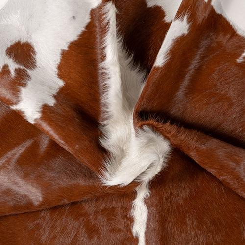 Brazilian Hereford Cowhide Rug Size 7'4" L x 6'1" W 7587