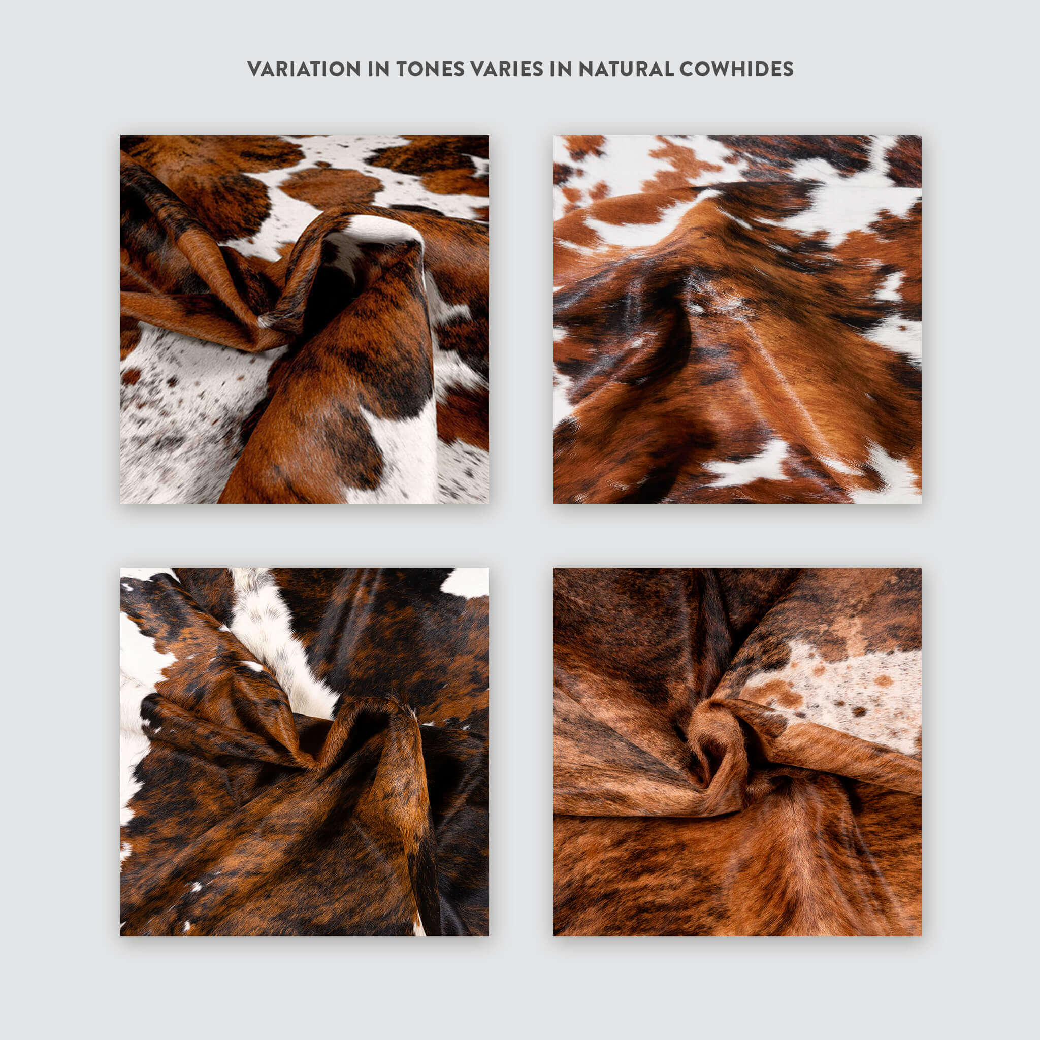 Tricolor Brazilian Cowhide Rug: Xxl , Natural Suede Leather
