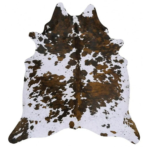 Tricolor Brazilian Cowhide Rug, Natural Suede Leather | eCowhides