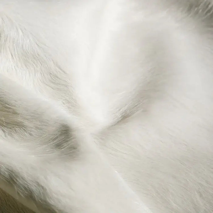 White Natural Cowhide Rug , Natural Suede Leather | eCowhides