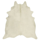 White Brazilian Cowhide Rug, Natural Suede Leather | eCowhides
