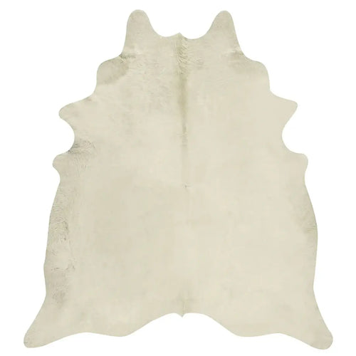 White Brazilian Cowhide Rug, Natural Suede Leather | eCowhides