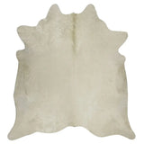 White Brazilian Cowhide Rug, Natural Suede Leather | eCowhides