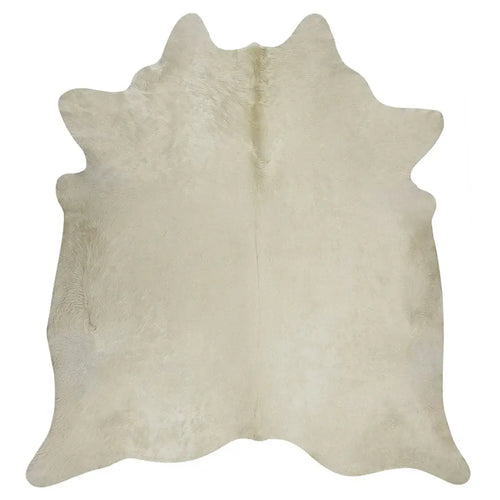 White Brazilian Cowhide Rug, Natural Suede Leather | eCowhides
