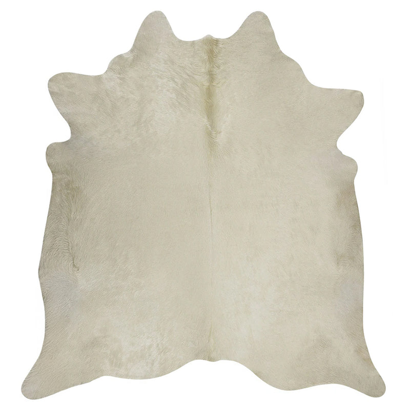 White Brazilian Cowhide Rug: LARGE