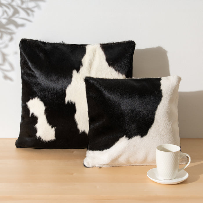 Black and White Cowhide Pillow
