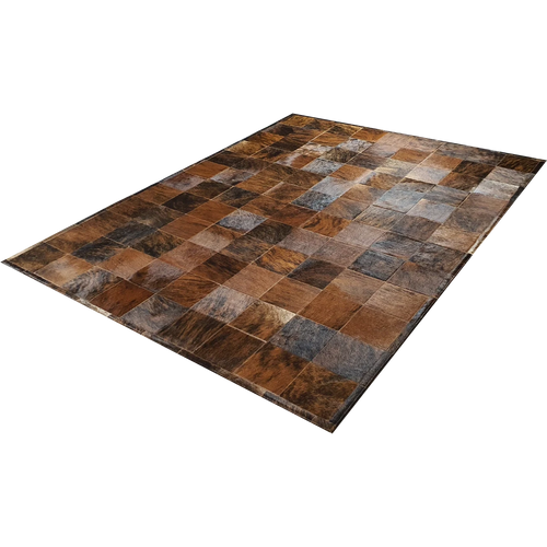 Brindle Patchwork Cowhide Rug , Anti-Slip Backing | eCowhides