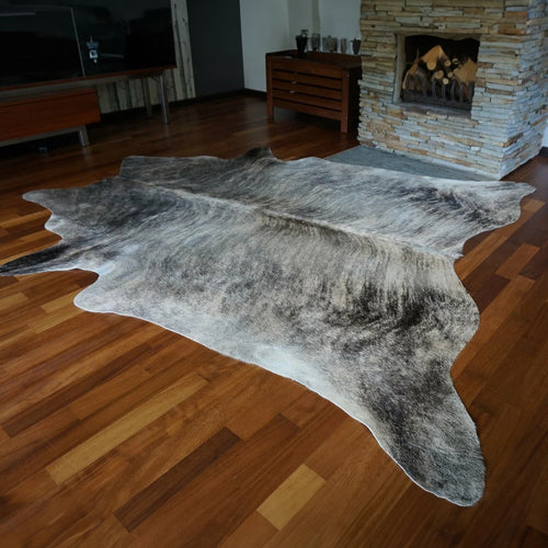 Grey Brindle Cowhide rug on SALE