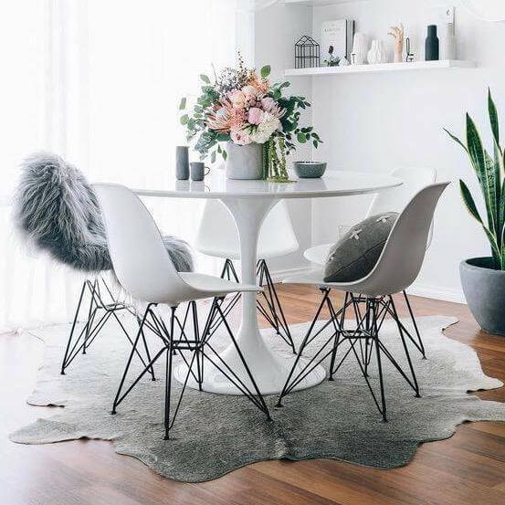 Grey Brazilian Cowhide Rug: XL