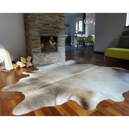 Grey Palomino Brazilian Cowhide Rug, Natural Suede Leather | eCowhides