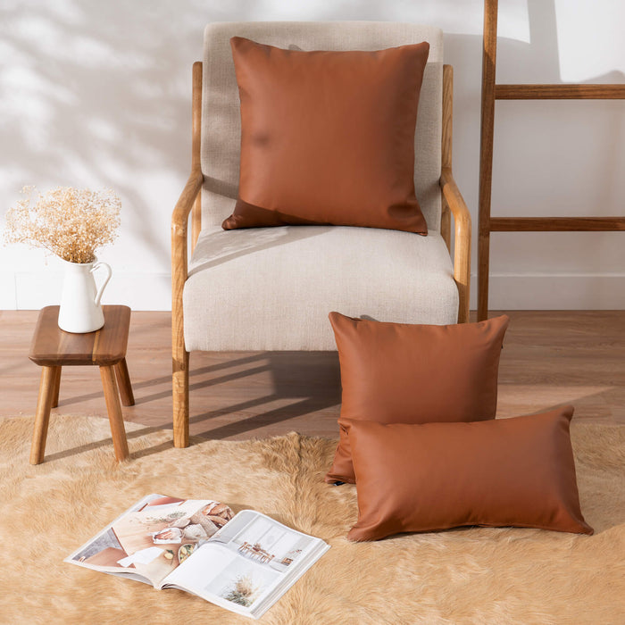 Caramel Leather Pillow