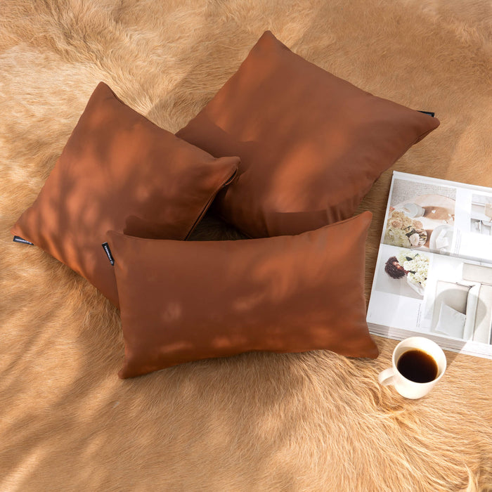 Caramel Leather Pillow