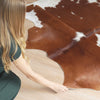 Brown and White Cowhide Rug