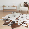 White Tricolor Cowhide Rug