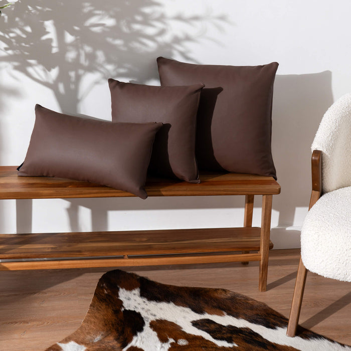 Cocoa Leather Pillow