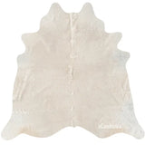 White Natural Cowhide Rug , Natural Suede Leather | eCowhides