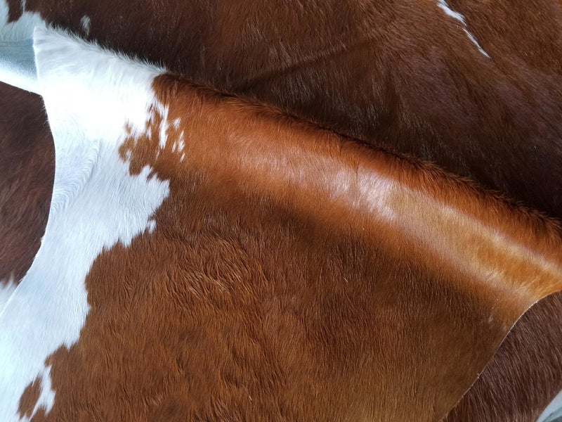 Hereford Cowhide Rug , Natural Suede Leather | eCowhides
