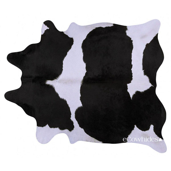 Black and White Brazilian Cowhide Rug: LARGE