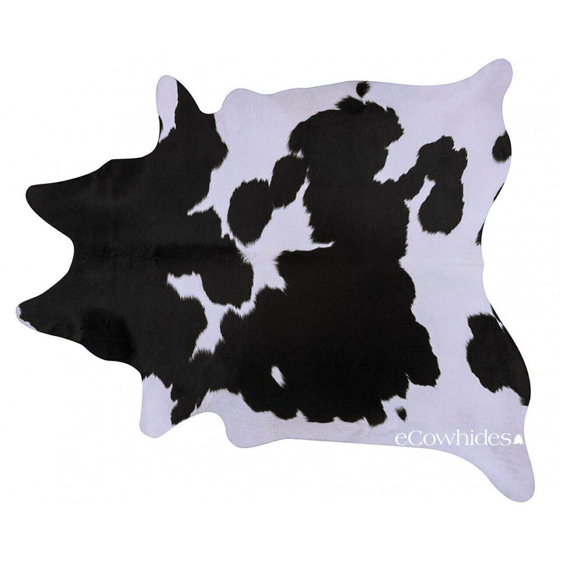 Black And White Brazilian Cowhide Rug: Xxl , Natural Suede Leather | eCowhides