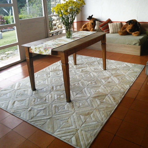 Diamond Cowhide Rug , Anti-Slip Backing | eCowhides