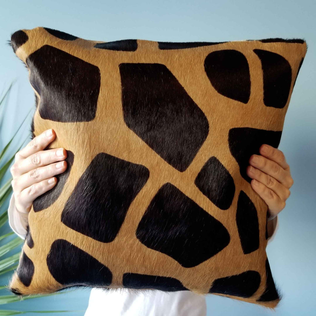 Giraffe print throw pillows sale