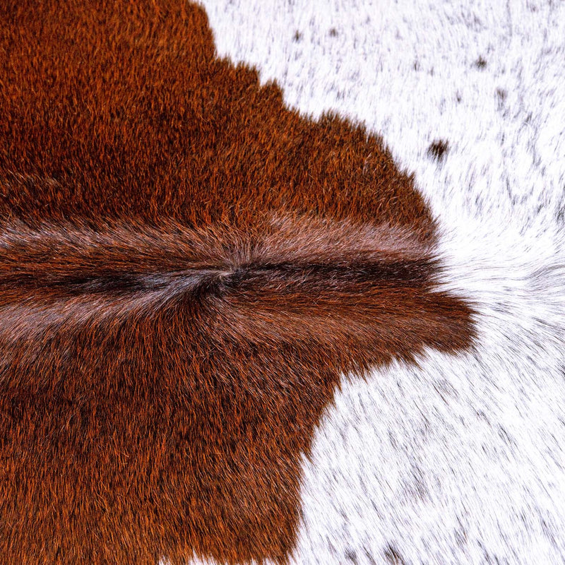 Chocolate and White Cowhide Rug