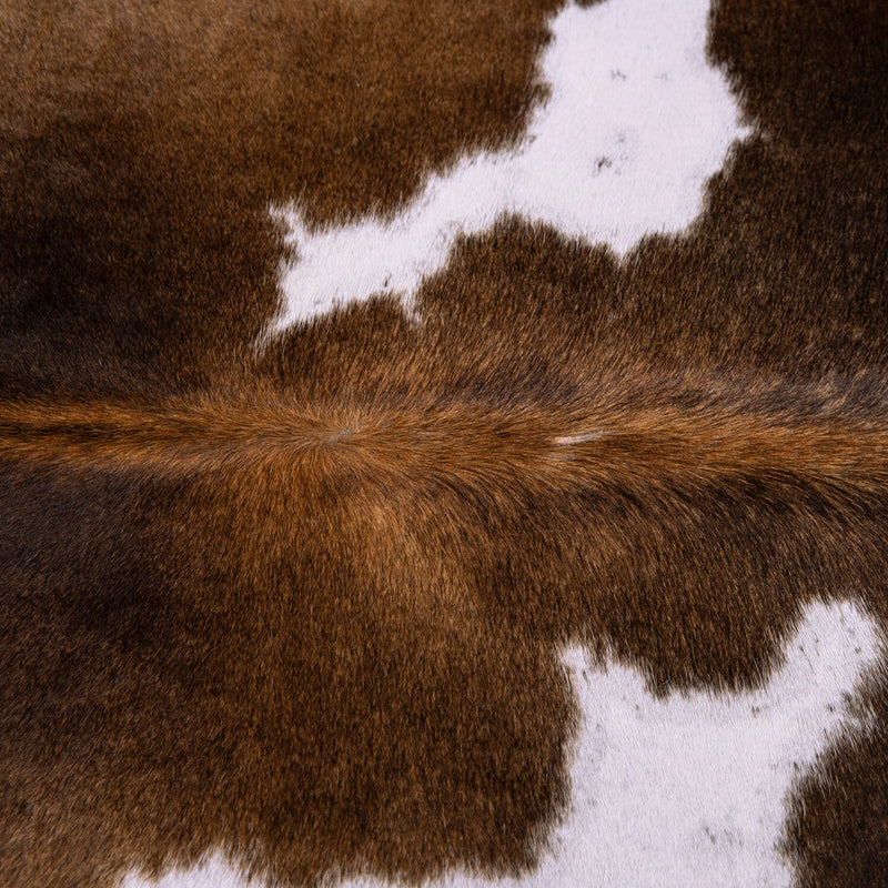 Chocolate And White Cowhide Rug , Natural Suede Leather | eCowhides