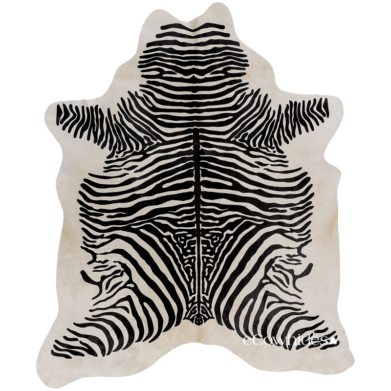 zebra spine cowhide rug from eCowhides