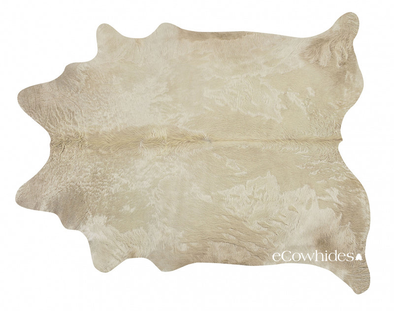 Champagne Brazilian Cowhide Rug: Large , Natural Suede Leather | eCowhides