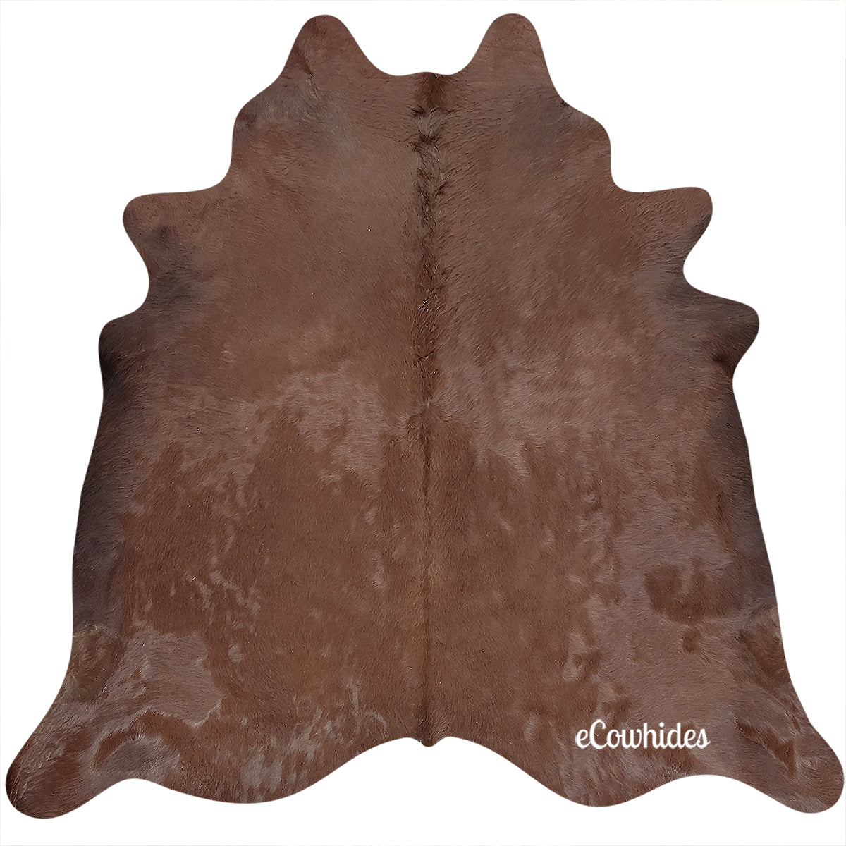 Chocolate Dyed Cowhide Rug , Natural Suede Leather eCowhides