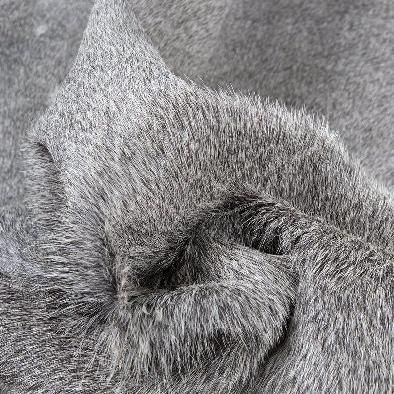 Grey Brazilian Cowhide Rug: Xl , Natural Suede Leather | eCowhides