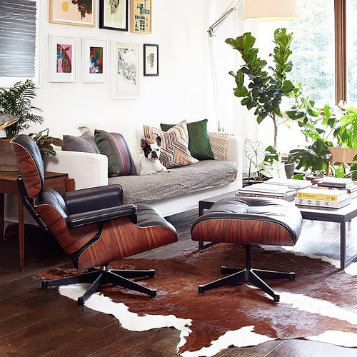 Hereford Brazilian Cowhide Rug: Large , Natural Suede Leather | eCowhides