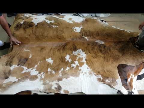 Tricolor Brazilian Cowhide Rug: LARGE