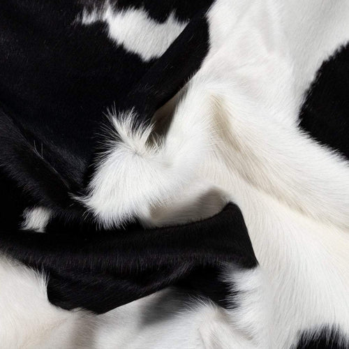 Black And White Brazilian Cowhide Rug: Large , Natural Suede Leather | eCowhides