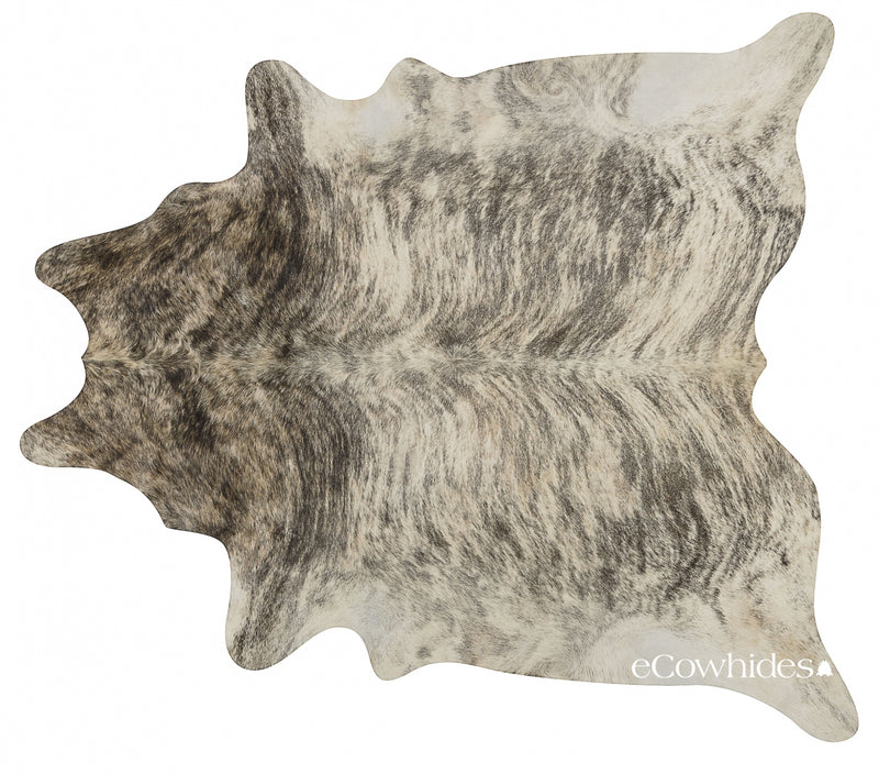 Light Brindle Brazilian Cowhide Rug: Xxl , Natural Suede Leather | eCowhides