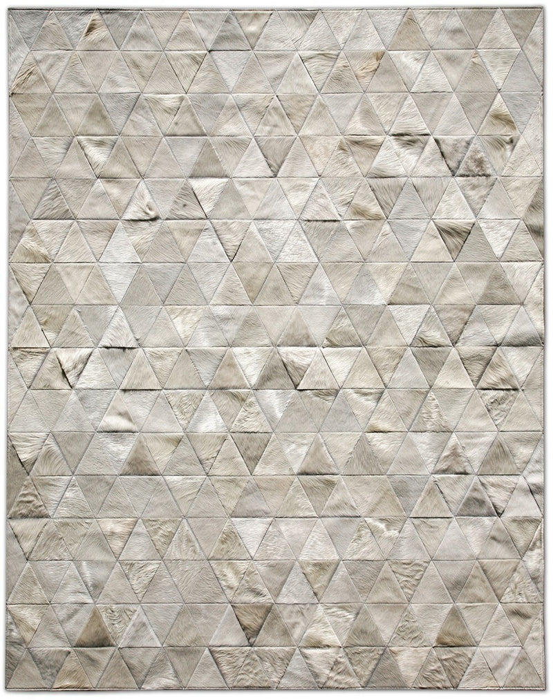 Pyramid White Cowhide Patchwork