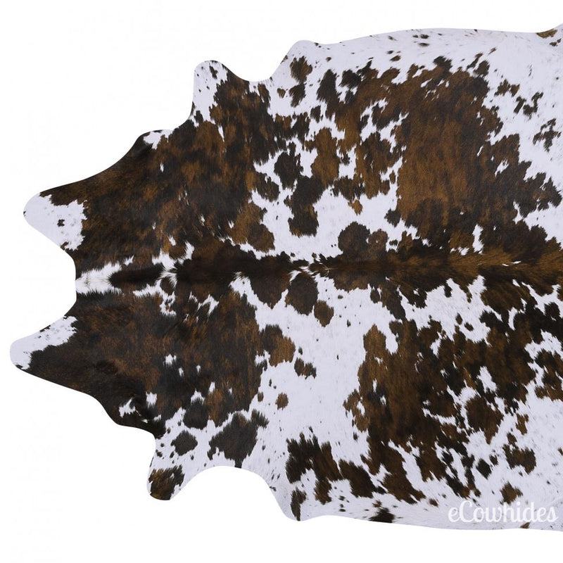 White Tricolor Cowhide Rug , Natural Suede Leather | eCowhides