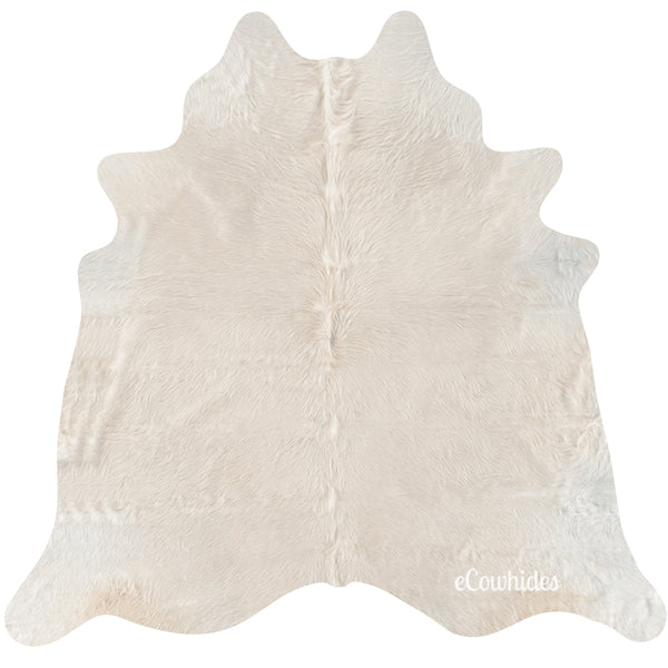 white natural cowhide rug from eCowhides
