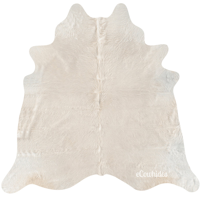 White Natural Cowhide Rug , Natural Suede Leather | eCowhides